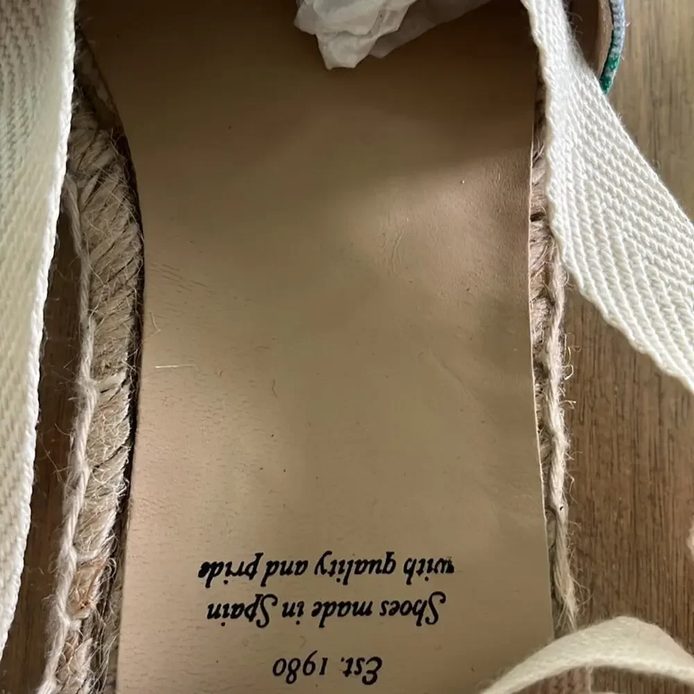 Anthropologie KMB Ankle Tie Espadrilles  Size EU 41